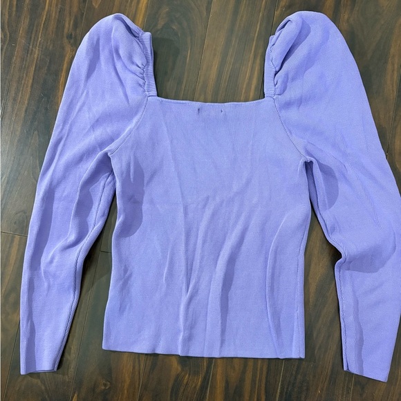 New York & Company Light Purple Square Neck Blouse - Picture 4 of 4